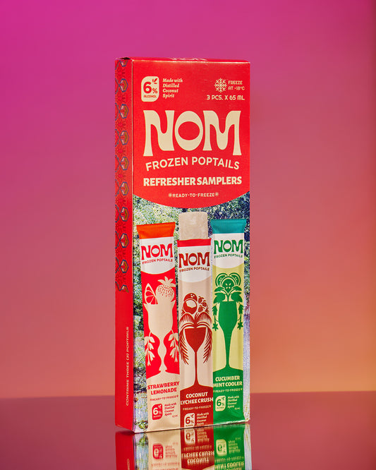 NOM Frozen Poptail | Refresher Sampler Retail Pack of 3