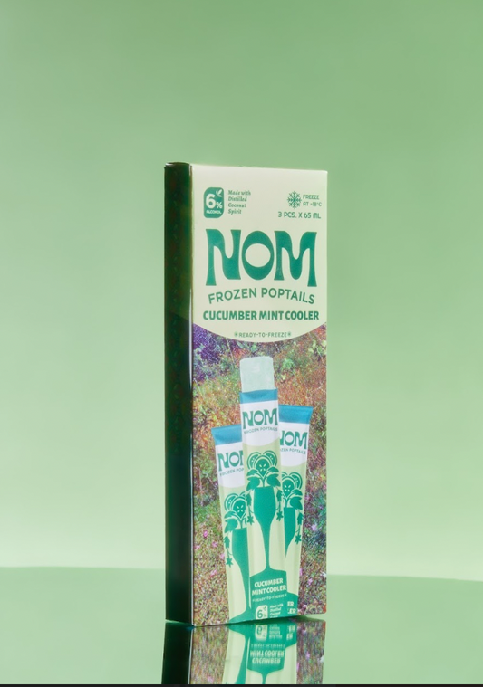 NOM Frozen Poptails | Cucumber Mint Cooler Retail Pack of 3