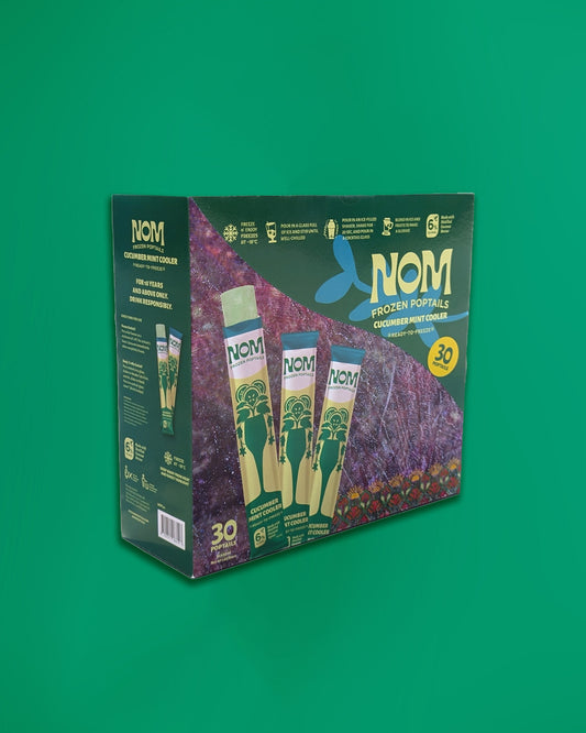 NOM Frozen Poptails | Cucumber Mint Cooler Party Pack of 30's