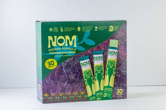 NOM Frozen Poptails | Cucumber Mint Cooler Party Pack of 30's
