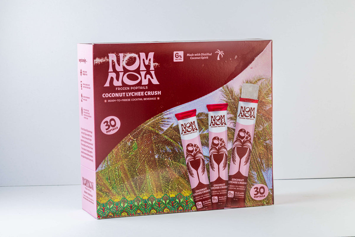 NOM Frozen Poptails | COCONUT LYCHEE CRUSH Party Pack of 30's