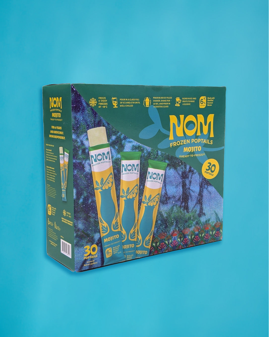 NOM Frozen Poptails | MOJITO Party Pack of 30's