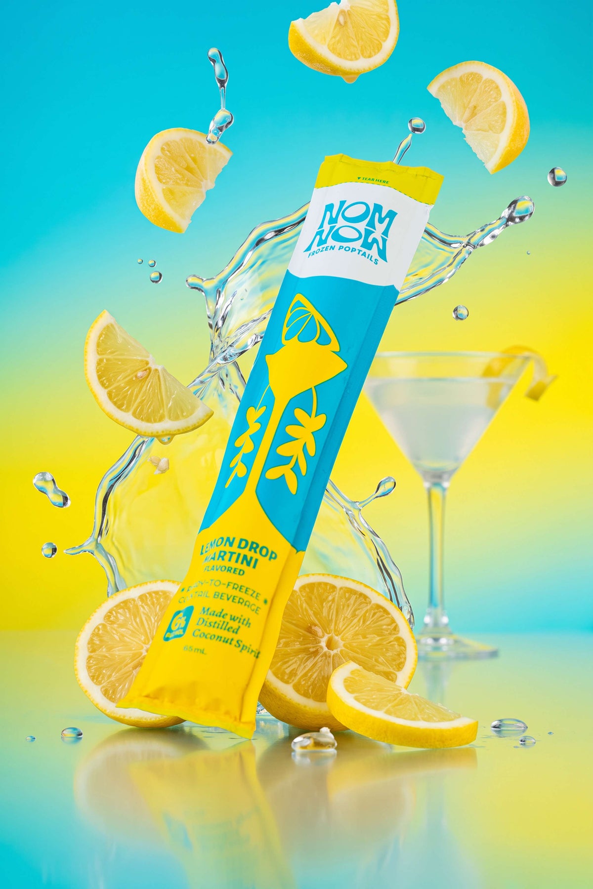 NOM Frozen Poptails | Lemon Drop Martini Retail Pack of 3