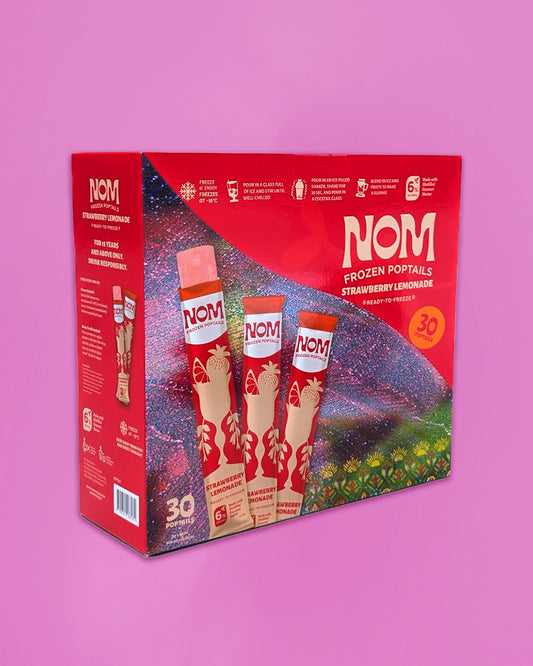 NOM Frozen Poptail | Strawberry Lemonade Party Pack of 30's