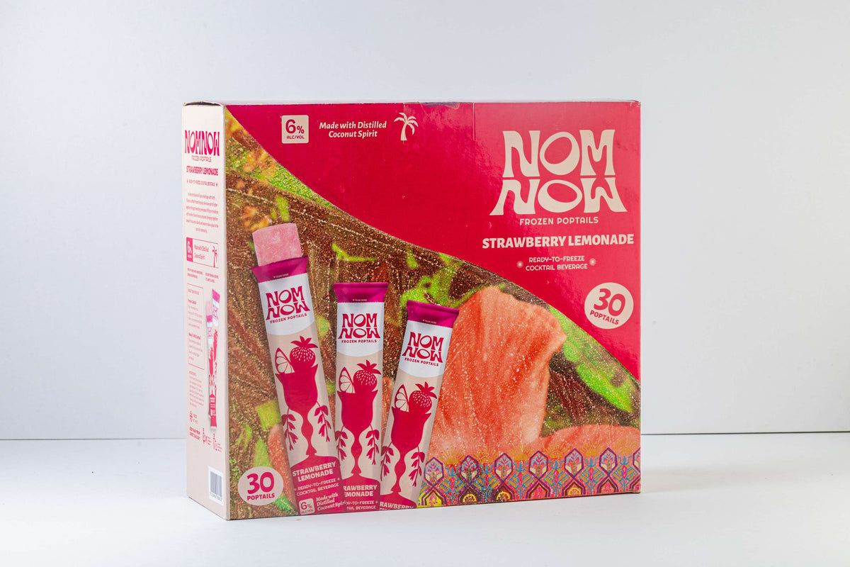 NOM Frozen Poptail | Strawberry Lemonade Party Pack of 30's