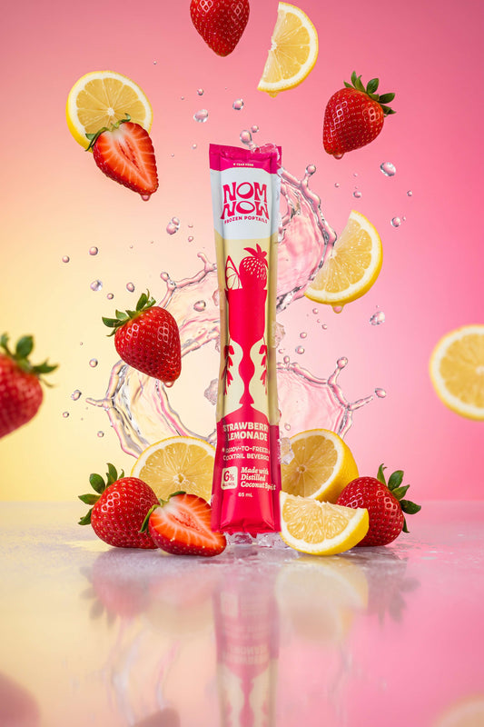 NOM Frozen Poptail | Strawberry Lemonade Retail Pack of 3