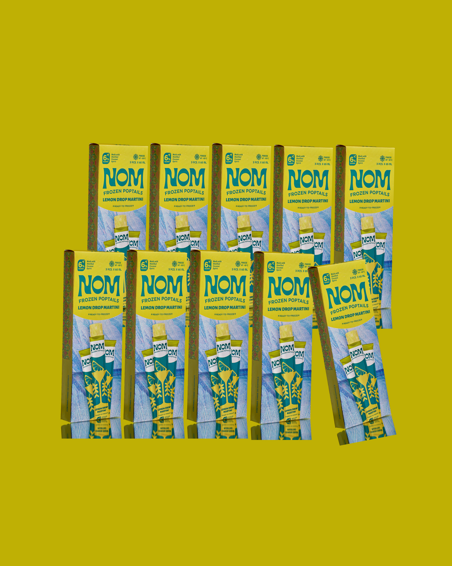 NOM Frozen Poptails | Lemon Drop Martini Party Pack of 30's